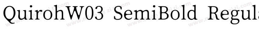 QuirohW03 SemiBold Regular字体转换